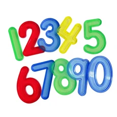 어린이 몬테소리 교육 완구 투명한 문자와 숫자 수학 표지판 자료, 01 0-9 Number 7.5CM
