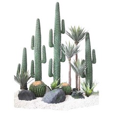 인조 선인장 조화화분 장식소품 세로크라피카 높이
