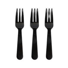 (일회용품) 세발미니포크 검정 (개별포장), 1000개