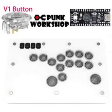 Punk Workshop PC/PS4/PS5용 Brook Wingman FGC 어댑터 키트가 있는 미니 HitBox 컨트롤러 PUNK WORKSHOP C, 12)PKB C-White