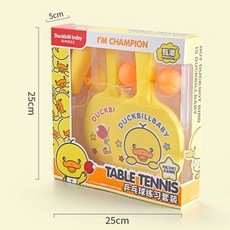 小黃鴨乒乓球 桌球玩具 初學者 練習玩具 乒乓球 益智啟蒙 親子互動玩具, 1個, 外盒微凹（商品完整）已折扣