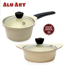 알루아트 IH 세라믹코팅 냄비16cm 인덕션겸용, 03. PA 편수 16cm & GPA 전골 16cm
