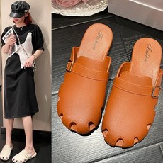 3컬러 여성블로퍼 뮬 플랫 슬리퍼 캐주얼화 LK-BL07