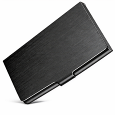 초슬림 메탈 명함케이스 심플 고급 명합케이스, 1개, 블랙