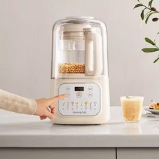 [스마트박스] 저소음 고속 블렌더 대용량 두유 메이커 L12-P199 무여과 입자 세련된 디자인 1-5인용 400-1200ML 맞춤 예약 자동세척