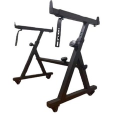 고성능 전자피아노 키보드 스탠드 두꺼운 의자 세트 연주용, 1개, 4개 바퀴6cm 높이 조절 가능한 피아노