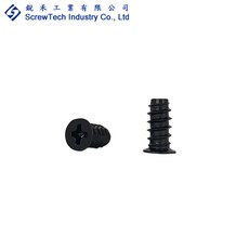 銳禾 M5x10.5 沉頭/皿頭 十字槽 鐵板牙 鍍黑鋅 100入 特殊螺絲, 1個