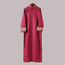 兒童相聲服大褂 成人男馬褂 伴郎服 迎親服 結婚禮服 中式唐裝