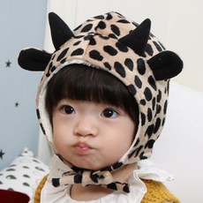 퍼니베베 레오파드 보넷 유아동모자
