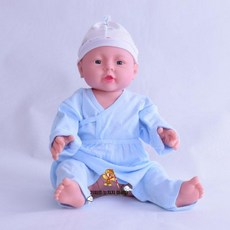 신생아모형 베이비 인형 간호 아기 실리콘 실습 아기인형, 51cm, 51cm 남아 (블루 슈트), 1개