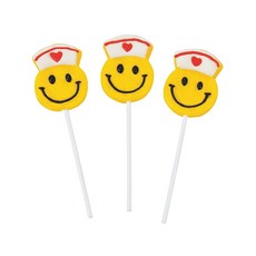 스마일 페이스 간호사 막대사탕 (12개 개별 포장 막대사탕 Smile Face Nurse Suckers (Set if 12 Individually Wrapped Lollipops, 1개