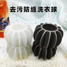 洗衣機防纏繞清潔球 滾筒洗衣輔助 多尺寸隨機色, 1個, 防纏繞洗衣小尺寸3.5*2-顏色隨機*1
