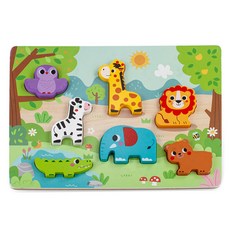 구니스토어 원목퍼즐 야생동물 아동교육 유아퍼즐 그림맞추기