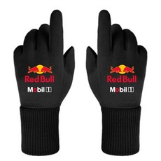레드불 바이크 장갑 오토바이 터치 글러브 겨울 자전거 라이더 여름 라이딩, 블랙 4