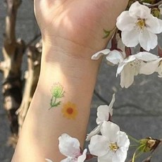 로랑마켓 타투스티커 파스텔 플라워 스티커타투 헤나타투스티커 스티커문신