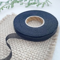 헤세드 국산) 1cm 다대테이프 롤 접착심지 실크심지 테이프, 블랙, 1개