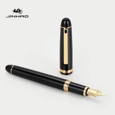 JINHAO X350 만년필 블랙 배럴 골드 클립 EF F F M Iraurita 펜촉 서명 쓰기 사무실 학교 용품 문구, 01 X350 Fountain Pen, 02 F