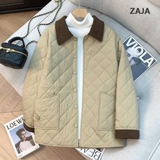ZAJA 여성 겨울 캐주얼 카라넥 경량 패딩 누빔 데일리 잠바