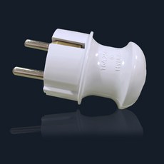 현대일렉트릭 접지 플러그 일자형 220V 콘센트, 1개, 화이트, 6cm