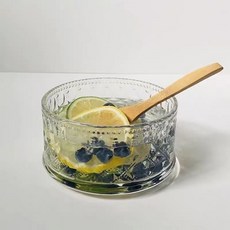 森林優選 復古玻璃杯 早餐麥片碗 加大容量, 菱格單個碗, 1個