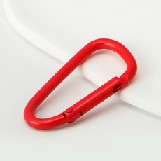 미니 알루미늄 카라비너 D형 컬러 고리, 1개, 03레드