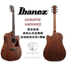 Ibanez AW1040CE 全單板民謠吉他, 1個