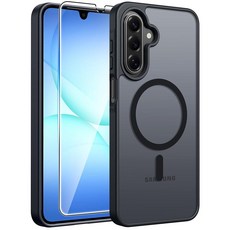 FNTCASE 갤럭시 A17/A16 5G 폰 케이스: 삼성 A17 케이스용 [Magsafe와 호환] [화면 보호기] A 17 & 16 4G용 매트 반투명 군용 등급 보호 커버