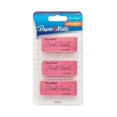 Paper Mate 핑크 펄 지우개 라지 3개(신품) 299507 8615885171, Paper Mate 핑크 펄 지우개, 라지, 3개(신품