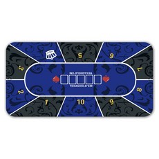 고니표 텍사스 홀덤매트 포커 테이블 매트, 크라운 블루, 대 (90x180cm), 1개