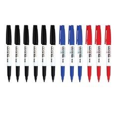 자바펜 세필 보드마카 12p, 3색 검정6,청3,적3, 12개