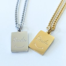 [당일발송] 샤이니유 스마일 미니사각 아기 써지컬미아방지목걸이 유아 어린이