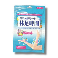 라이온 휴족시간 발/다리 쿨링시트 피곤한다리 쿨링효과 6매 1개
