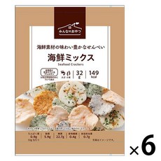 모두의 간식 해물 믹스 1 세트(1봉×6) 몬트와르 볶음 센베이 일본 직배송, 1개, 500g