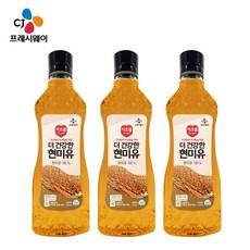 CJ 이츠웰 더 건강한 현미유 100%, 3개, 500ml