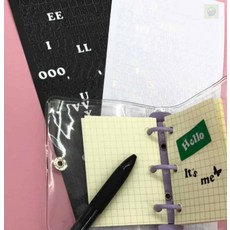 헬로라일락 알파벳 입체스티커 대문자 블랙 이니셜스티커