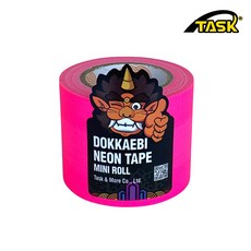 도깨비 수출용(국내산) 개퍼테이프 무광 형광 면테이프 미니롤 F'PINK 50mmX5m, 1개
