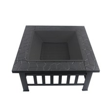 戶外庭院圍爐煮茶燒烤桌組 碳烤爐 燒烤架 取暖桌, 1個, 单火盆内胆