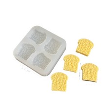 愛心吐司造型矽膠模具, 食玩矽膠模具311, 1個