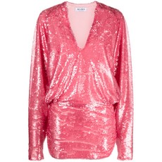 아티코 V넥 시퀸 미니 드레스