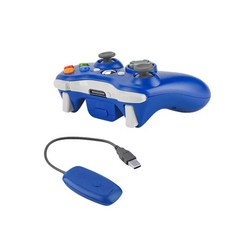엑스박스패드 교체 하우징 케이스 액세사리 XBOX컨트롤러 Xbox 360 무선 게임 패드 리모컨 + 수신기 Microsoft Xbox360 콘솔 PC 컴퓨터 조이패드, Blue