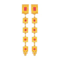 수잔 카플란 빈티지 중고 1980's 샹들리에 클립온 이어링