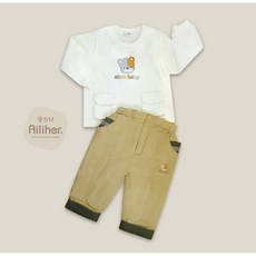 愛力兒純棉幼兒上衣長褲套裝(塗鴉熊) 柔軟親膚 可愛圖案 秋冬保暖 外出居家服