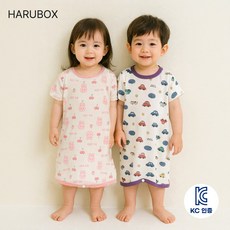 하루박스 KC인증 유아 여름 실내복 쿨링 수면조끼 촤르르 잠옷