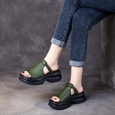 Asure 여자 여름 웨지샌들 데일리 통굽 샌들 사무실 슬리퍼