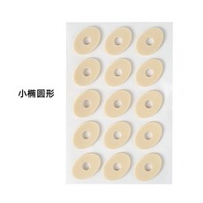 腳後跟防磨貼 - 雞眼水泡防護隨意貼 分趾保護墊 女用舒適防痛鞋貼, 1個, 小橢圓形