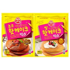 오뚜기 쵸코핫케이크믹스 500g 2개+쌀핫케이크믹스 400g 2개, 1세트, 1.8kg