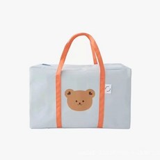 幼兒園被子收納包 大容量可機洗防潮被褥打包袋 行李收納袋, 1個, 淺藍小熊（54*40*22大尺寸）