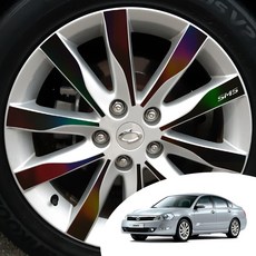 뉴SM5임프레션 17인치 전용 휠 스포크 포인트 홀로그램 데칼 스티커 몰딩 튜닝 시트지, 뉴SM5 LE플러스 17인치, 홀로그램 다크