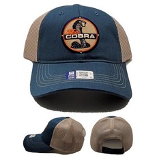 체크 무늬 깃발 코브라 뉴 포드 머스탱 프렌치 블루 탠 메시 시대 자동차 모자 캡 236490