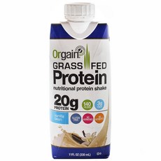 Orgain 蛋白奶昔飲 香草味, 1個, 330毫升